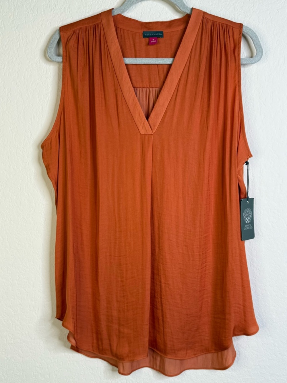 NWT Vince Camuto Top Crushed Orange Women’s 1X